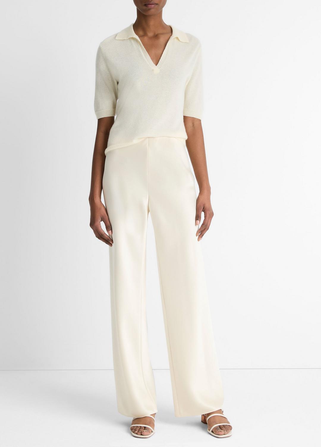 Colette High-Rise Fluid Satin Bias Pant in Pants - BONA