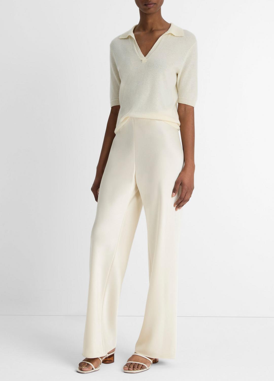 Colette High-Rise Fluid Satin Bias Pant in Pants - BONA