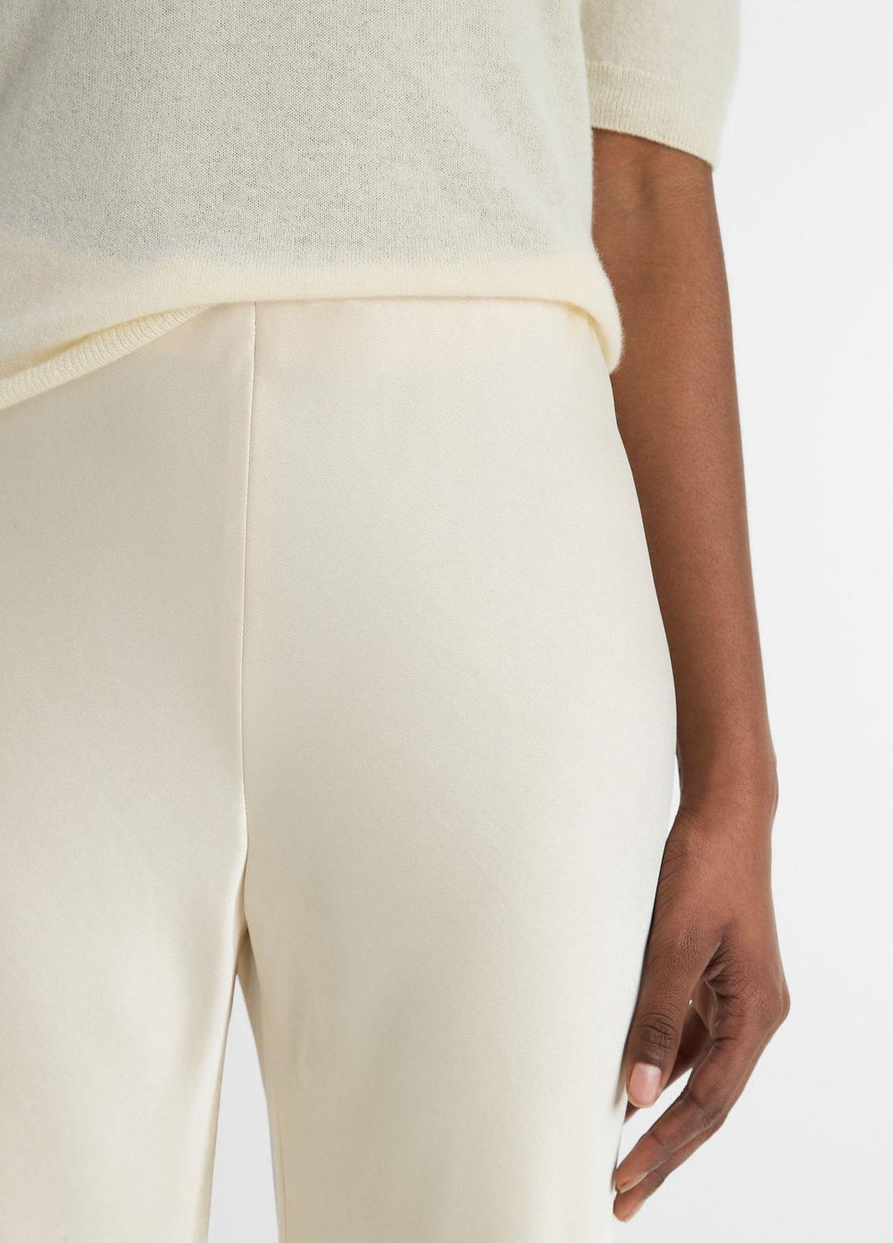 Colette High-Rise Fluid Satin Bias Pant in Pants - BONA
