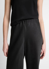 Colette High-Rise Fluid Satin Bias Pant in Trousers - BLACK