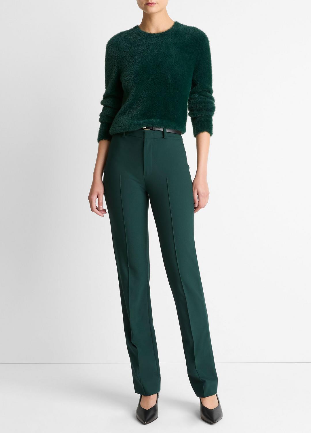 Cotton-Blend Slim Cigarette Pant in Trousers - JUNIPER