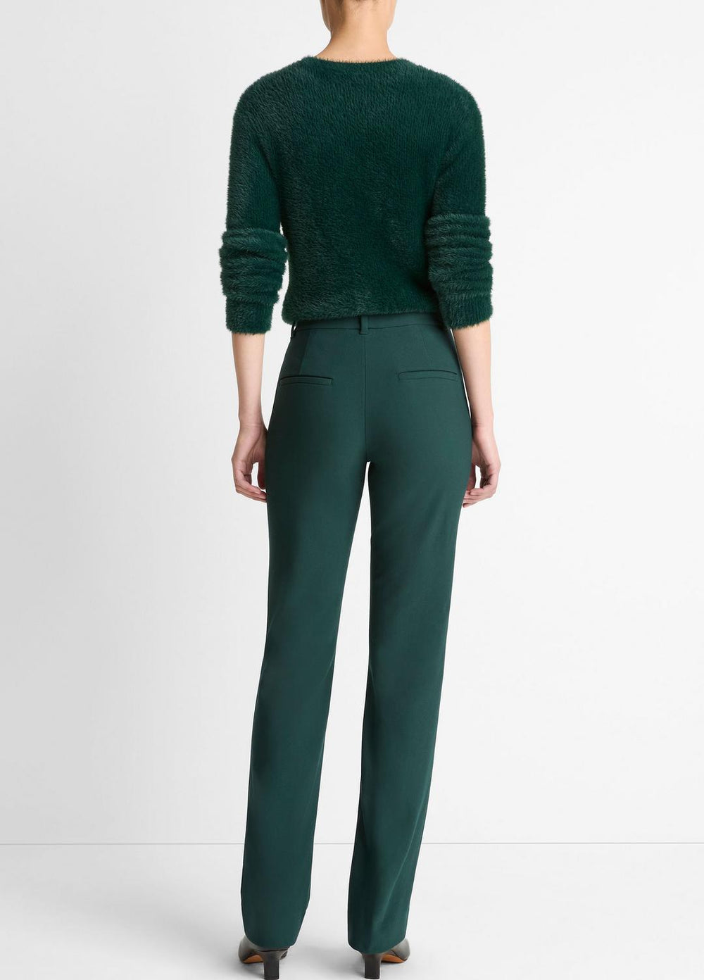 Cotton-Blend Slim Cigarette Pant in Trousers - JUNIPER
