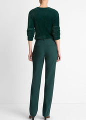 Cotton-Blend Slim Cigarette Pant in Trousers - JUNIPER