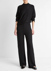 Cozy Wide-Leg Pant in Wide Leg - BLACK
