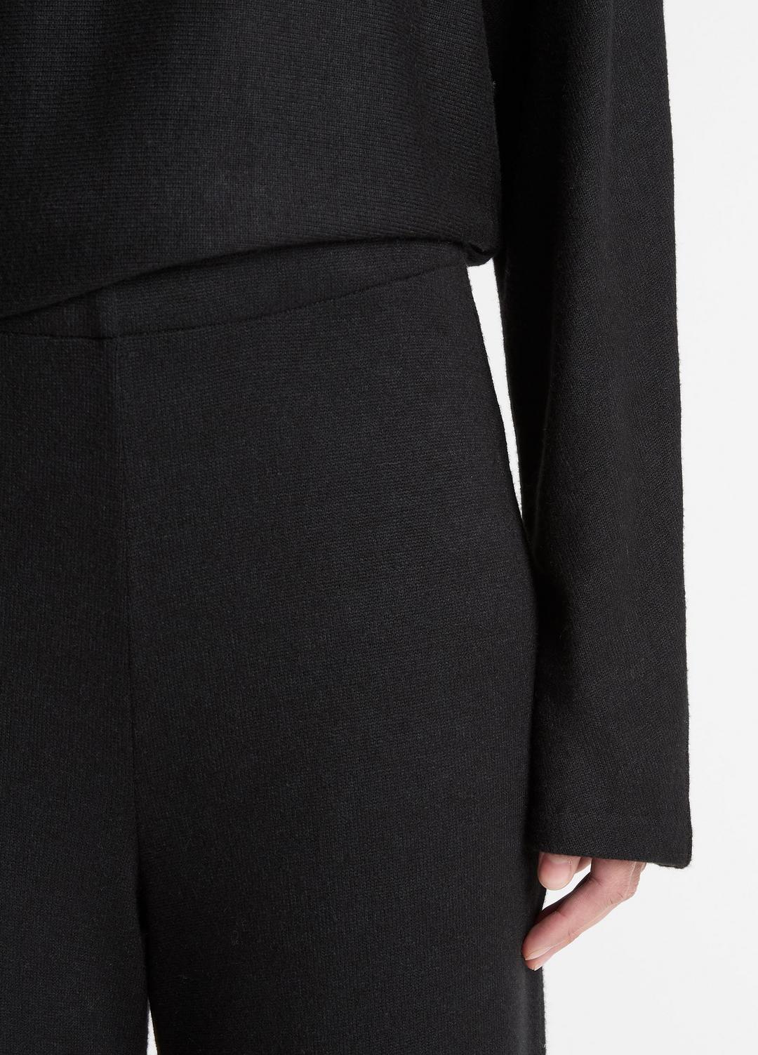 Cozy Wide-Leg Pant in Wide Leg - BLACK
