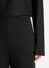 Cozy Wide-Leg Pant in Wide Leg - BLACK