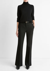Sculptural Flare Trouser in Trousers - BLACK