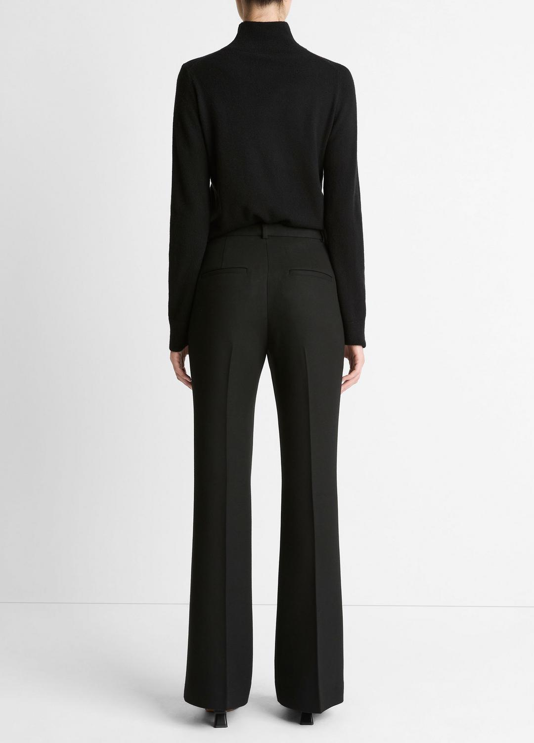 Sculptural Flare Trouser in Trousers - BLACK