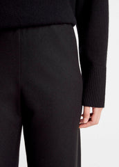 Italian Wool-Blend High-Waist Bias Pant in Trousers - BLACK
