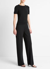 Colette High-Rise Crepe Bias Pant in Trousers - BLACK