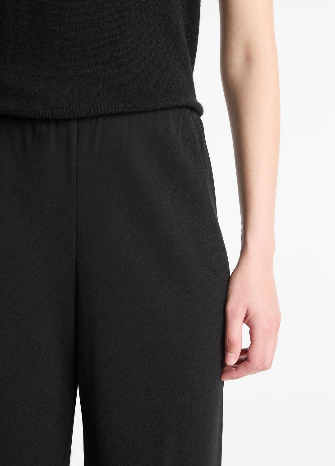 Colette High-Rise Crepe Bias Pant in Trousers - BLACK