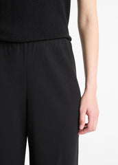 Colette High-Rise Crepe Bias Pant in Trousers - BLACK
