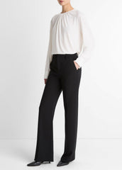 Mid-Rise Tailored Flare Pant in Trousers - BLACK