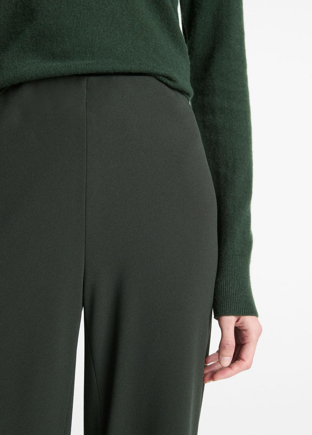 Colette High-Rise Crepe Bias Pant in Trousers - VERDE