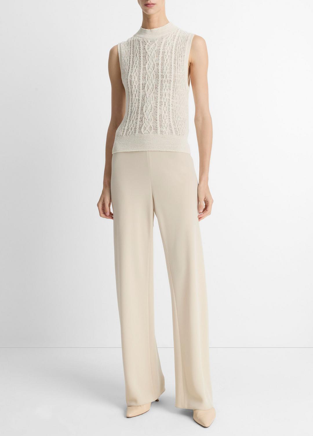Colette High-Rise Crepe Bias Pant in Trousers - SHELL