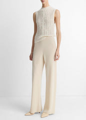 Colette High-Rise Crepe Bias Pant in Trousers - SHELL