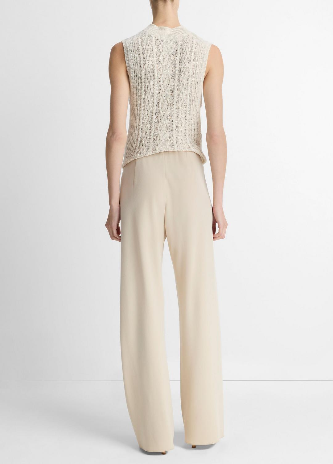 Colette High-Rise Crepe Bias Pant in Trousers - SHELL