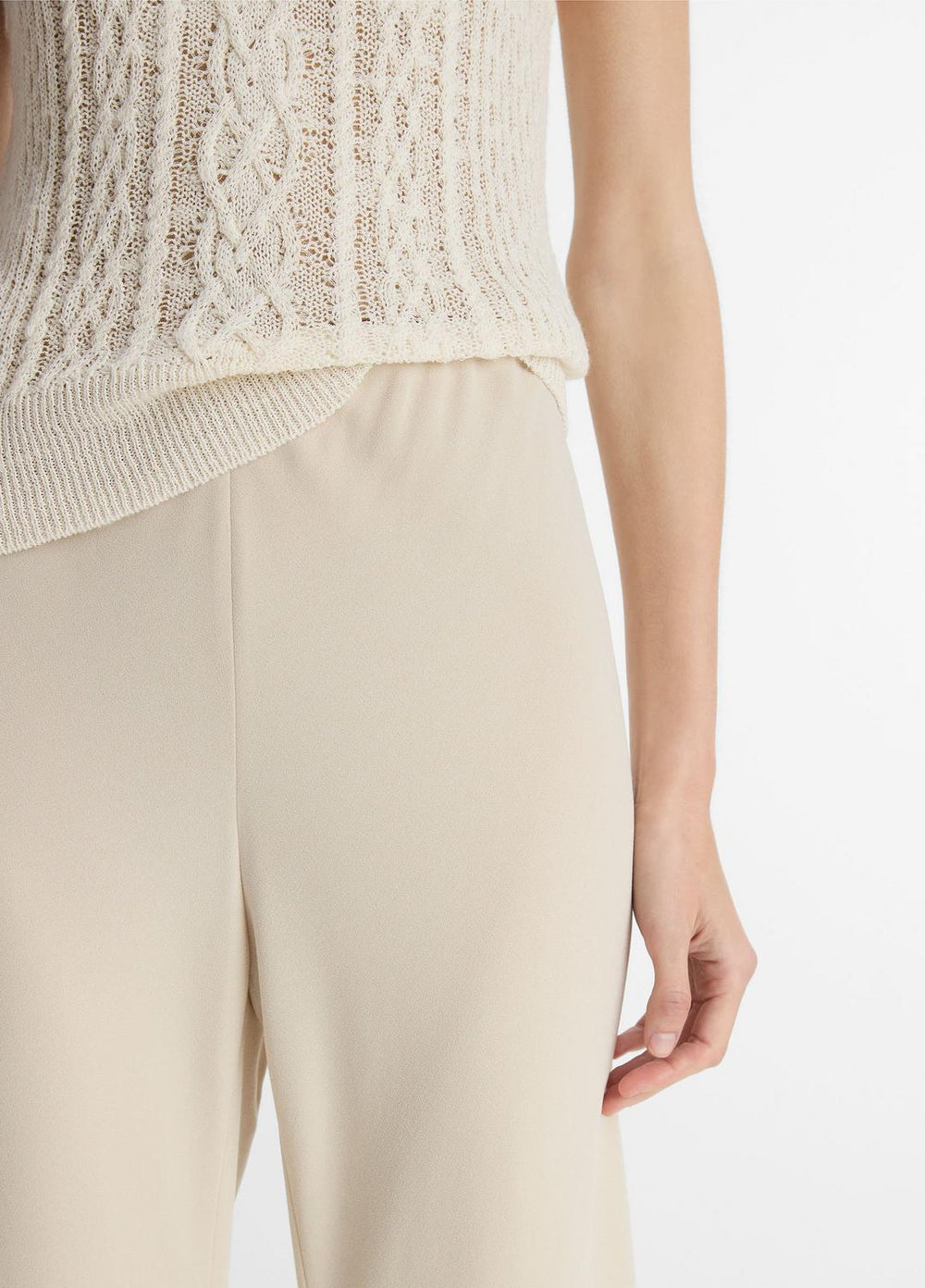 Colette High-Rise Crepe Bias Pant in Trousers - SHELL