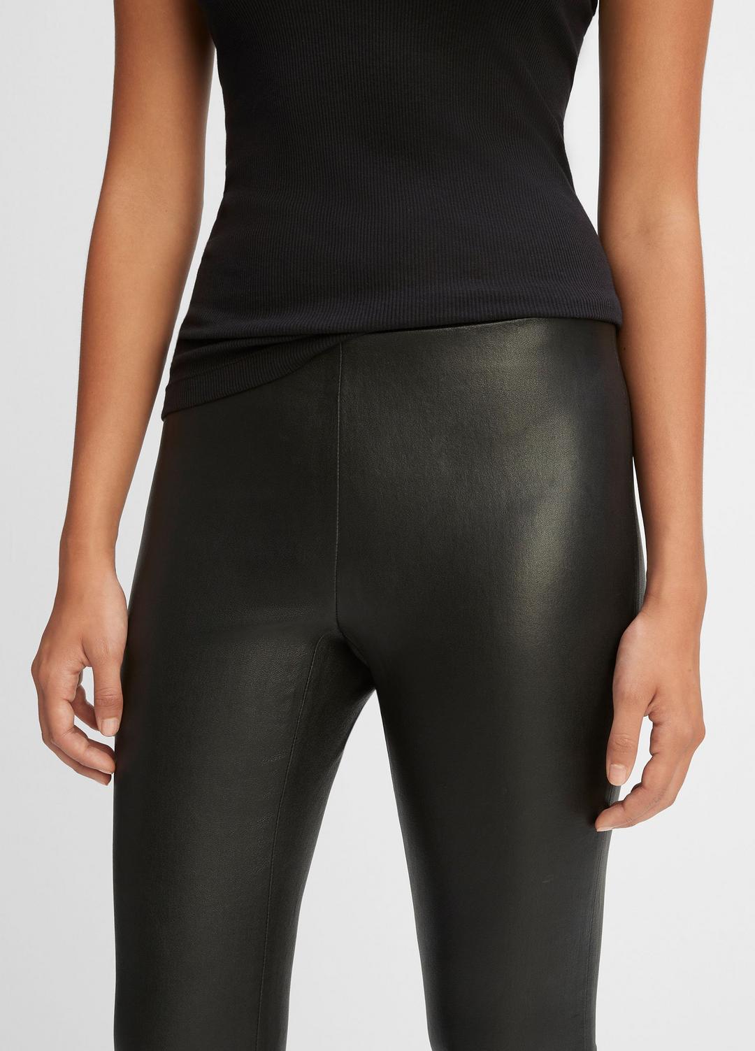 Leather Legging in Leggings - BLACK