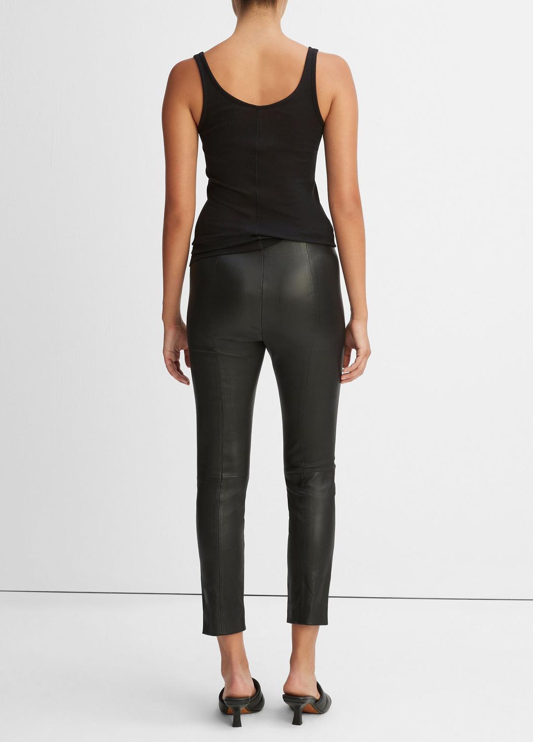 Leather Legging in Leggings - BLACK