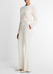 Sculptural Flare Trouser in Trousers - OFF WHITE
