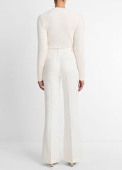 Sculptural Flare Trouser in Trousers - OFF WHITE