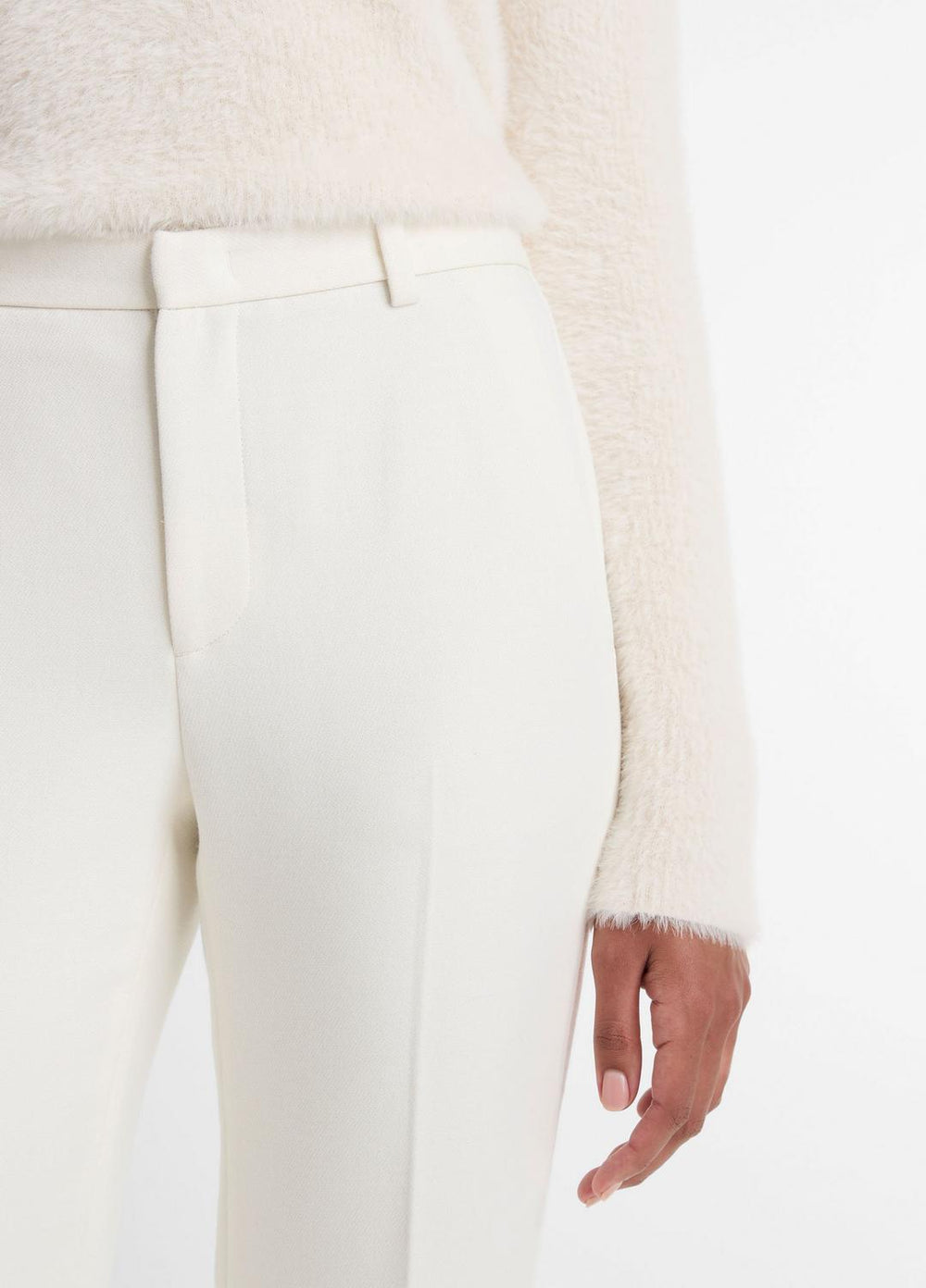 Sculptural Flare Trouser in Trousers - OFF WHITE
