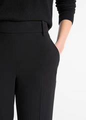 Crepe Tapered Pull-On Pant in Trousers - BLACK