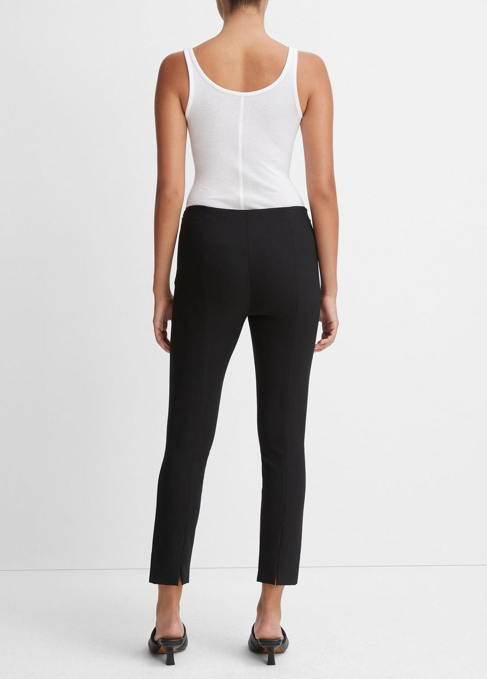 Women's Stitch Front Seam Ponte Legging - BLACK