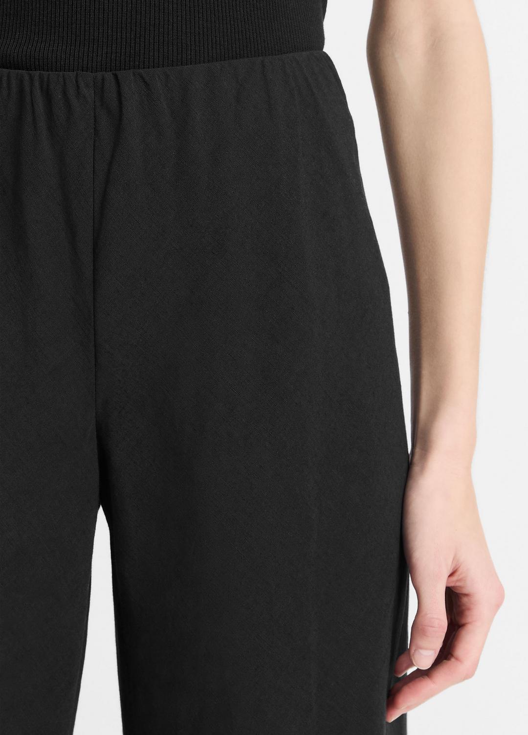 Cotton-Blend High-Waist Bias Pant in Trousers - BLACK