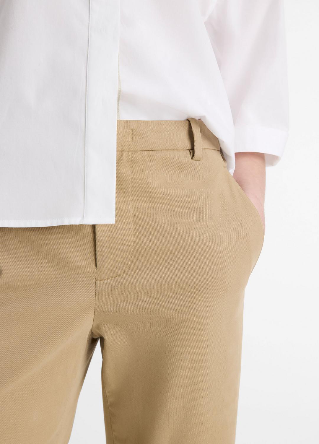 Avery Mid-Rise Italian Stretch-Cotton Chino Pant in Trousers - DESERT