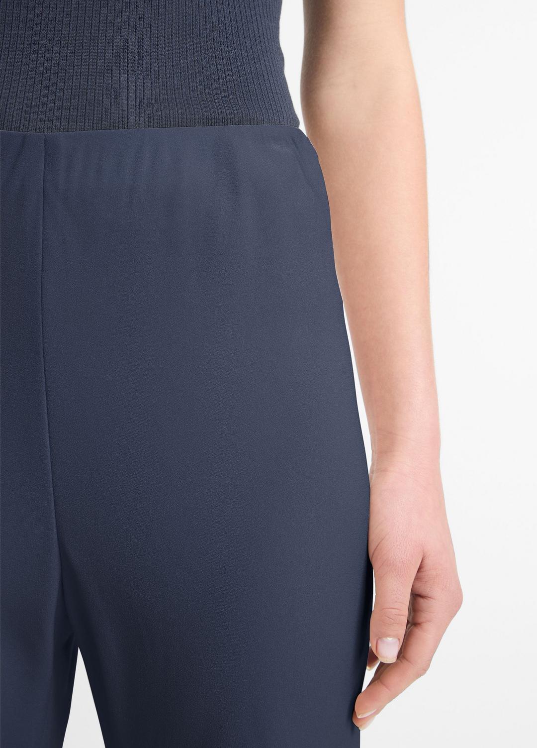 Colette High-Rise Crepe Bias Pant in Trousers - COASTAL BLUE
