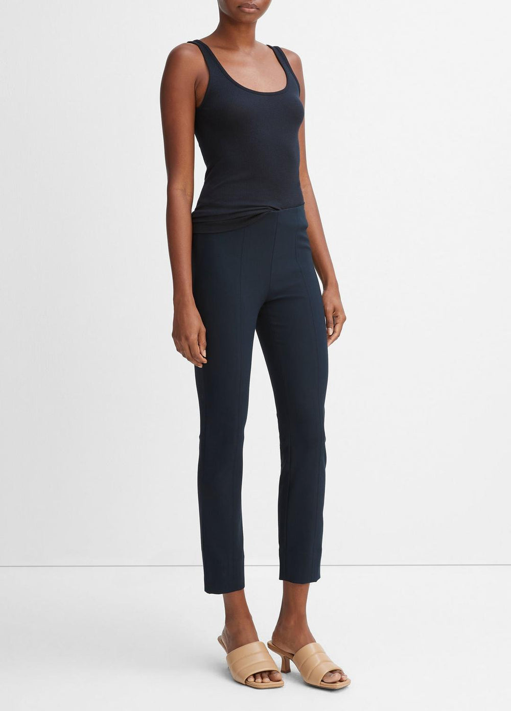 Women's Stitch Front Seam Ponte Legging - COASTAL BLUE