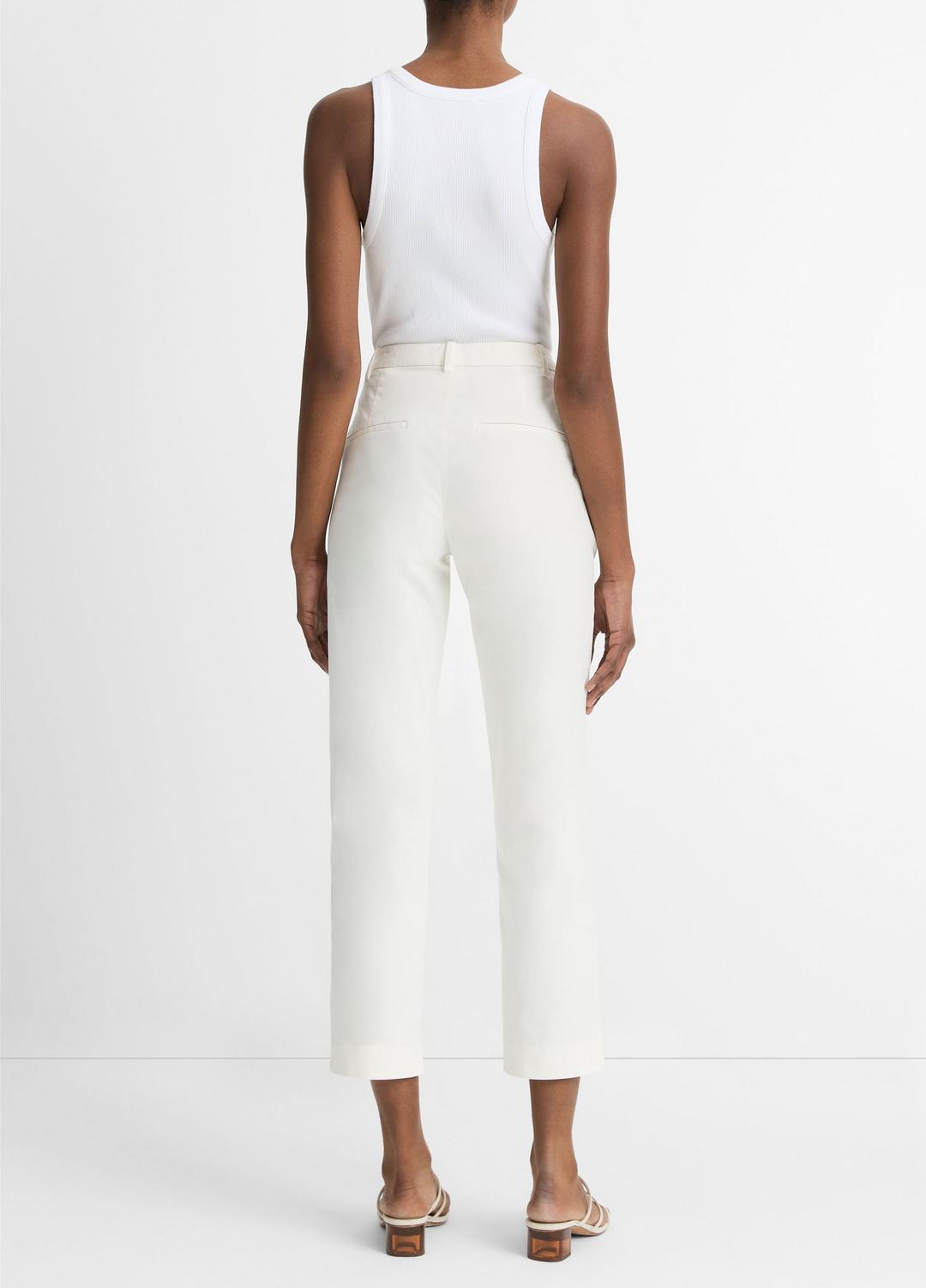 Avery Mid-Rise Italian Stretch-Cotton Chino Pant in Trousers - OFF WHITE