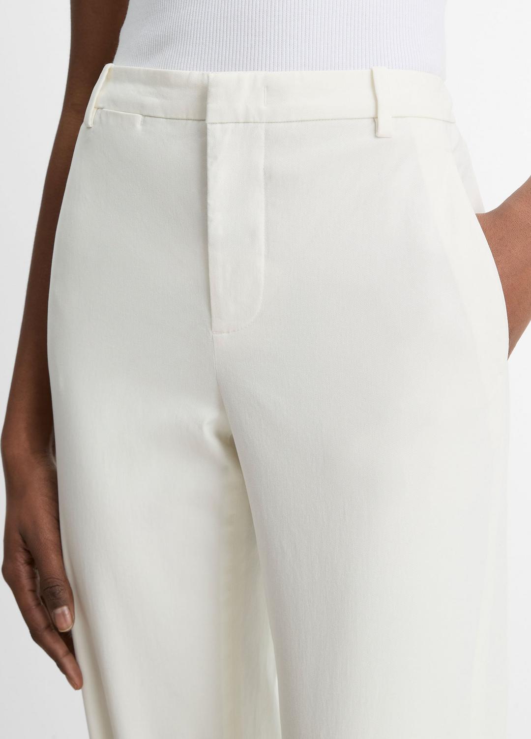 Avery Mid-Rise Italian Stretch-Cotton Chino Pant in Trousers - OFF WHITE
