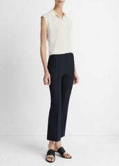 Niki Mid-Rise Pintuck Crop Flare Pant in Pants - COASTAL BLUE