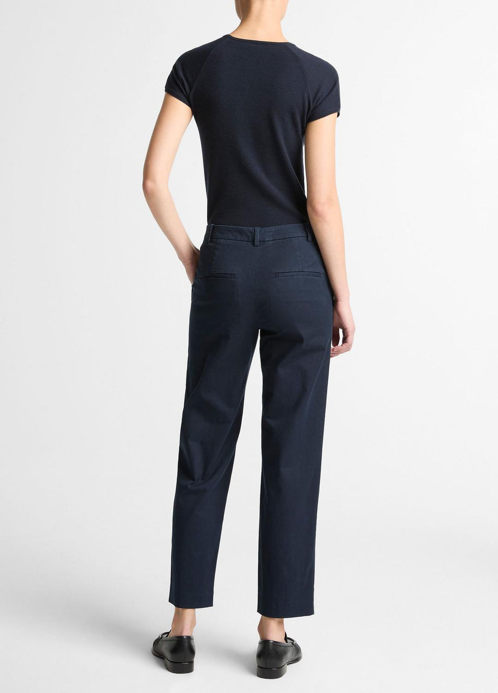 Avery Mid-Rise Italian Stretch-Cotton Chino Pant in Trousers - COASTAL BLUE