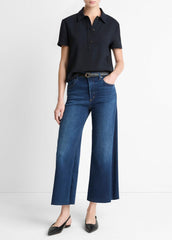 Citizens of Humanity Lyra Wide-Leg Crop Clean-Hem Jean in Denim - DAKOTA