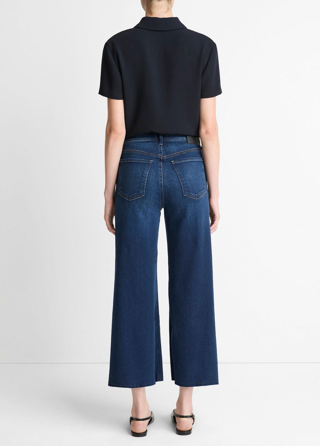 Citizens of Humanity Lyra Wide-Leg Crop Clean-Hem Jean in Denim - DAKOTA