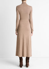 Cozy Jersey Funnel-Neck Long-Sleeve Dress in Dresses - HEATHER DOE