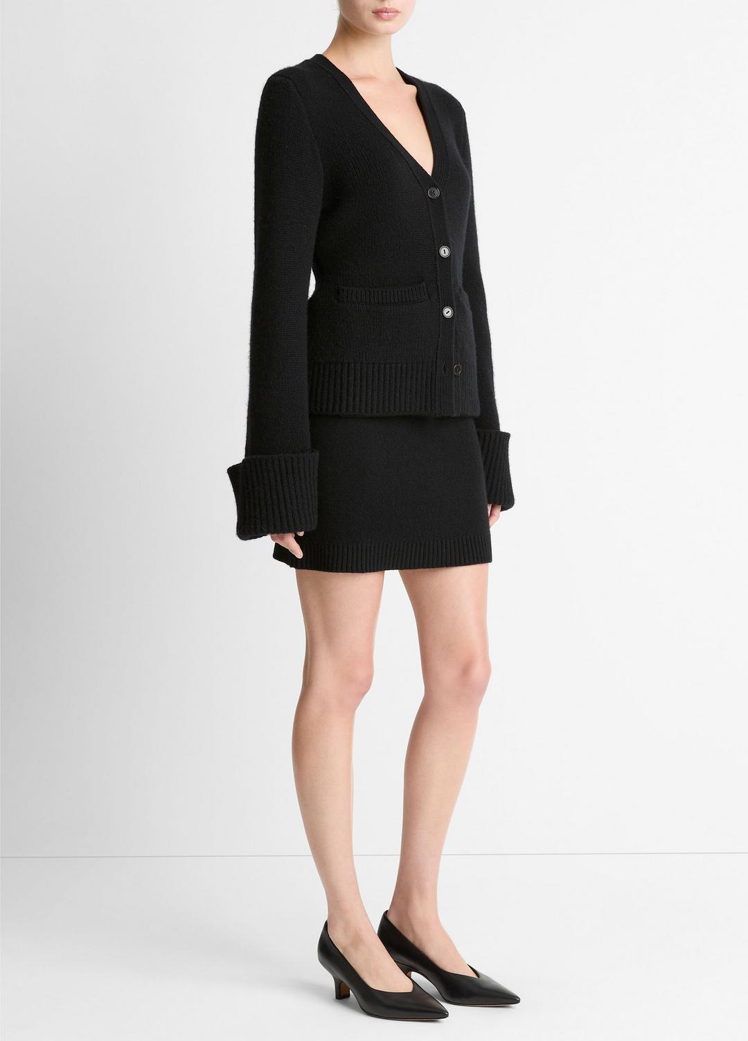 Double-Face Wool & Cashmere-Blend Mini Skirt in Skirts - BLACK