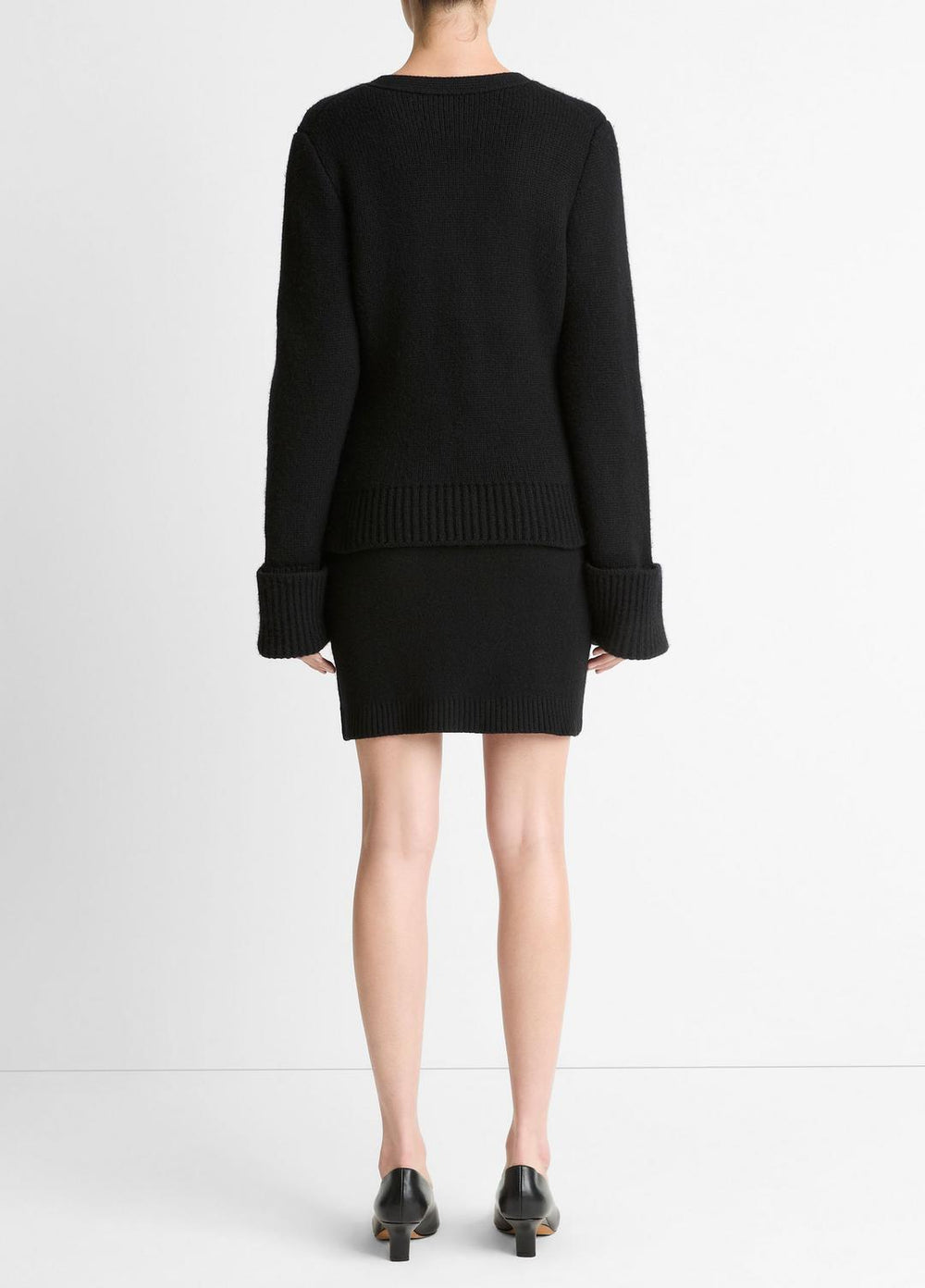 Double-Face Wool & Cashmere-Blend Mini Skirt in Skirts - BLACK