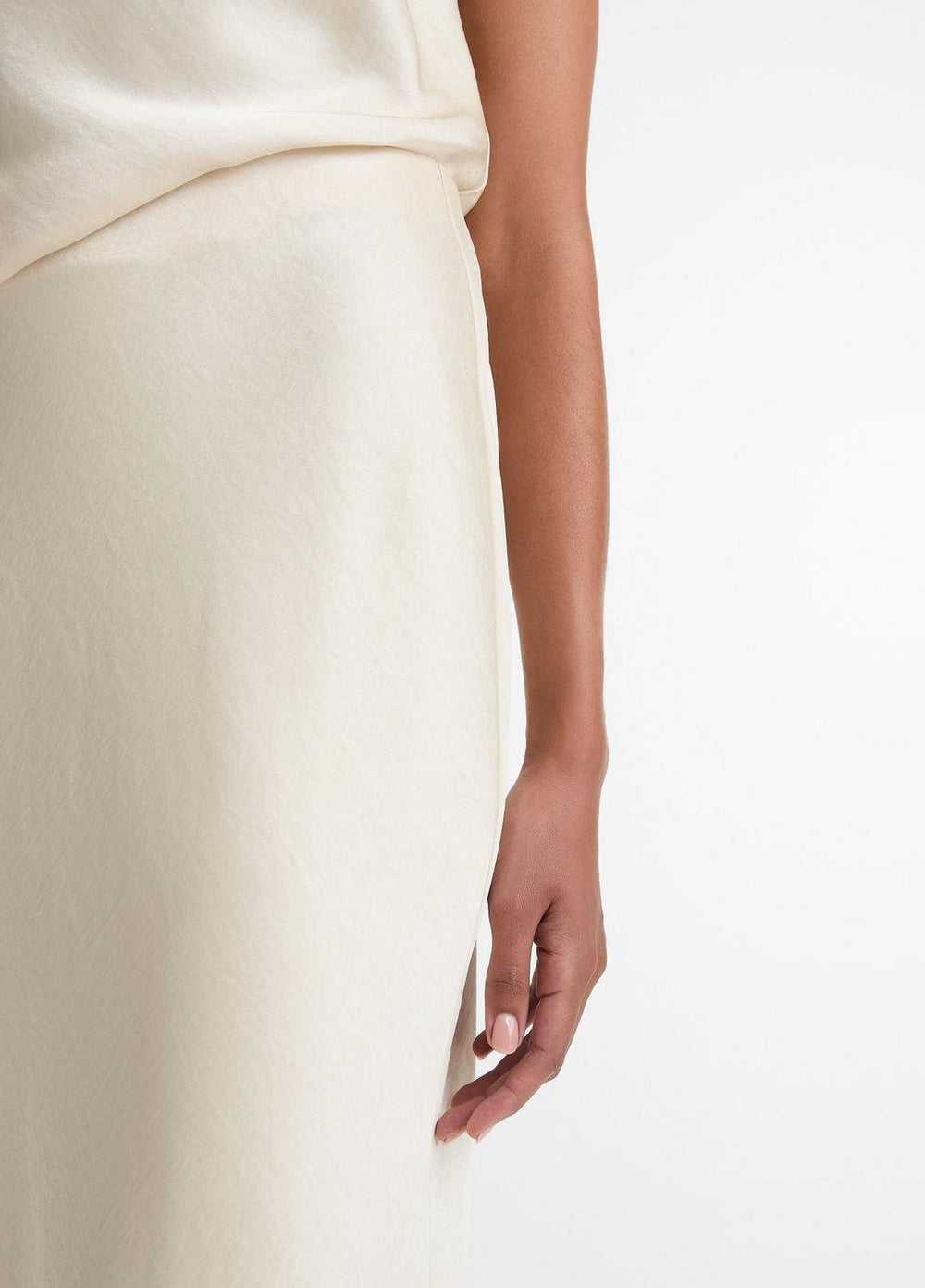 Satin Bias Column Skirt in Skirts - BONA