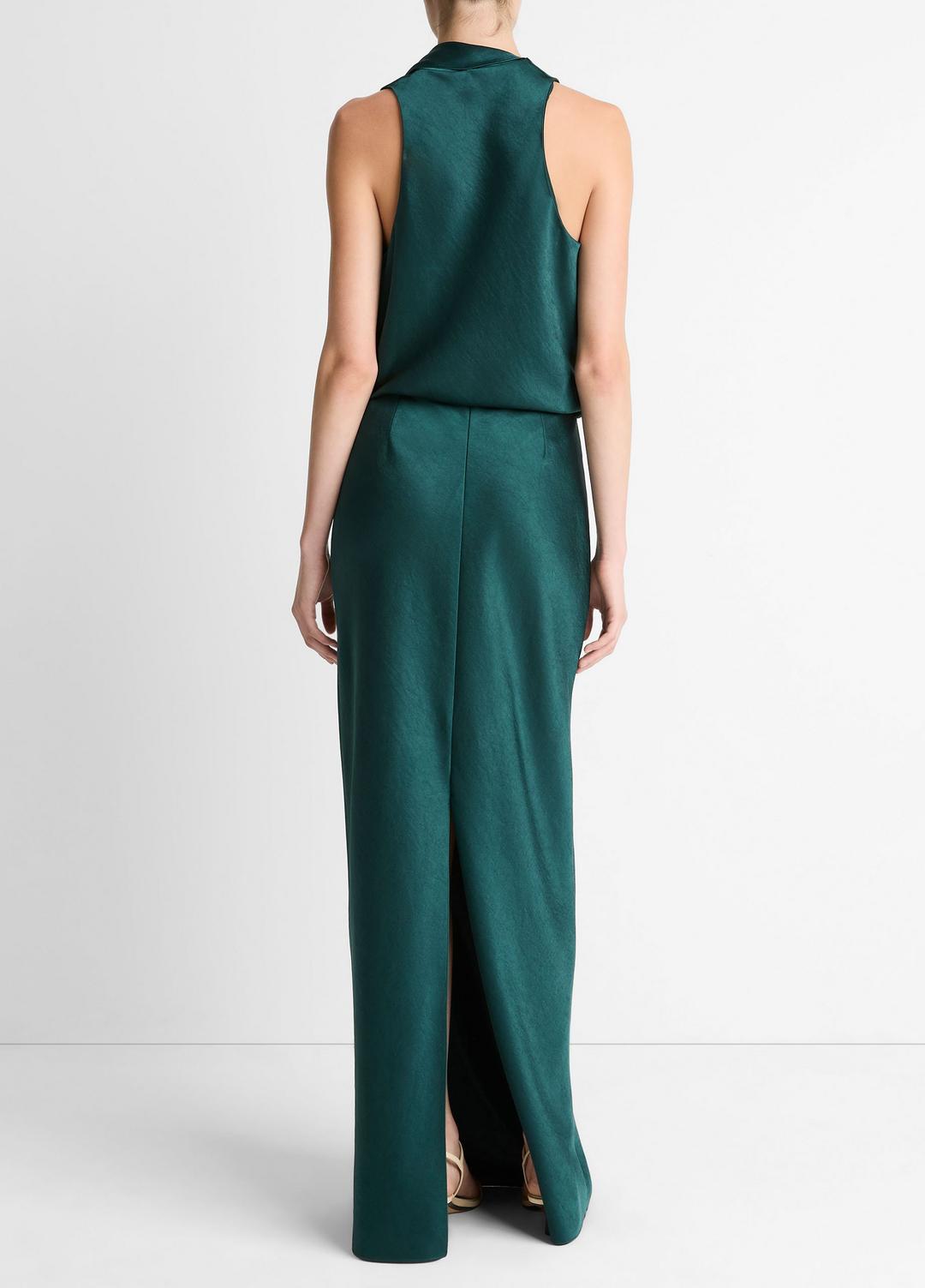 Satin Bias Column Skirt in Skirts - JUNIPER