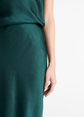 Satin Bias Column Skirt in Skirts - JUNIPER