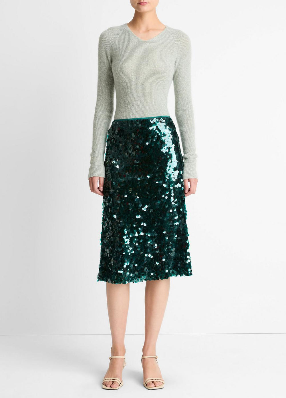 Paillette Bias Skirt in Skirts - JUNIPER