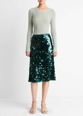 Paillette Bias Skirt in Skirts - JUNIPER