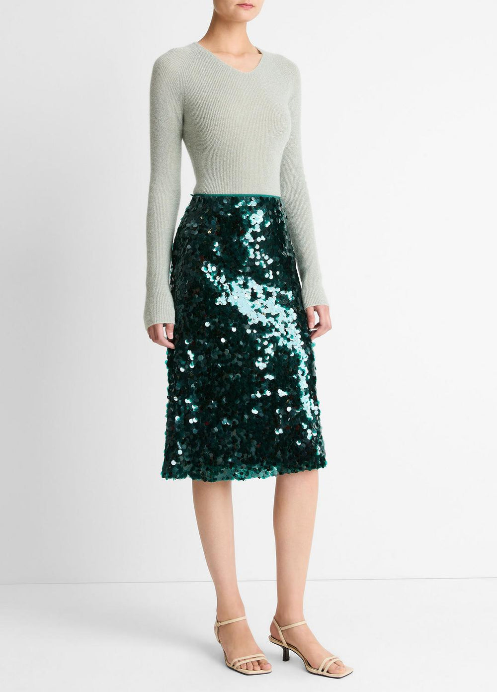 Paillette Bias Skirt in Skirts - JUNIPER