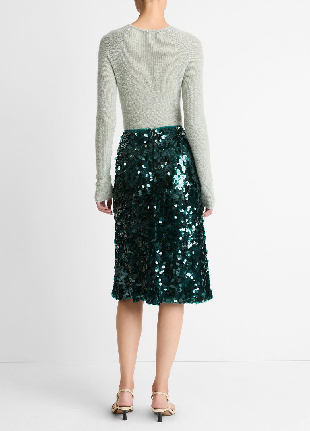 Paillette Bias Skirt in Skirts - JUNIPER