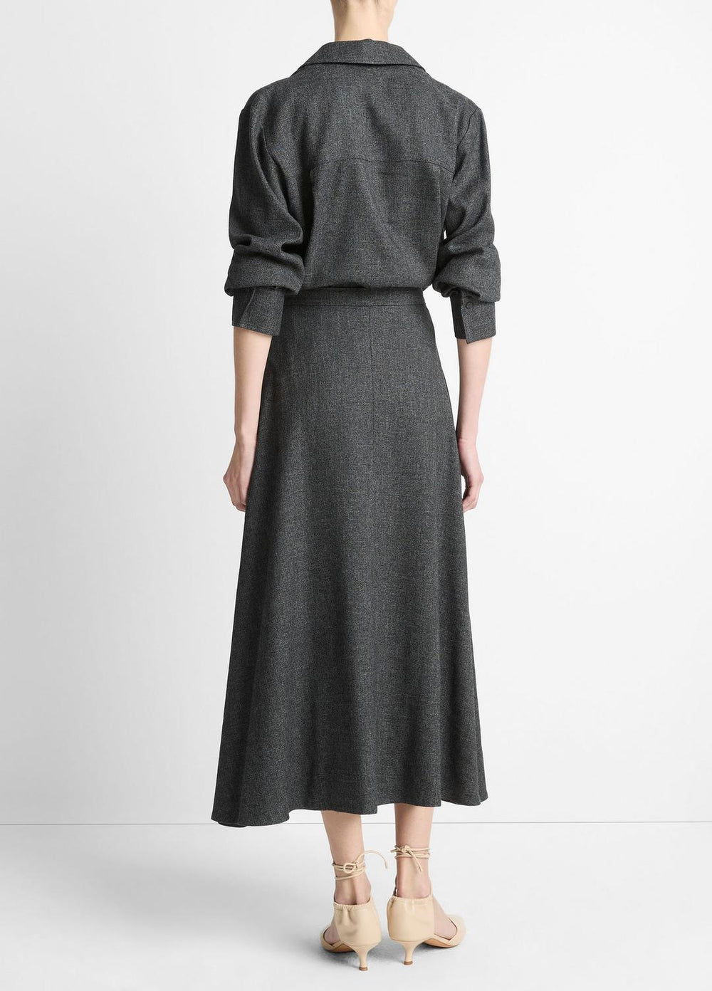 Italian Jaspe Full Skirt in Skirts - MEDIUM HEATHER GREY